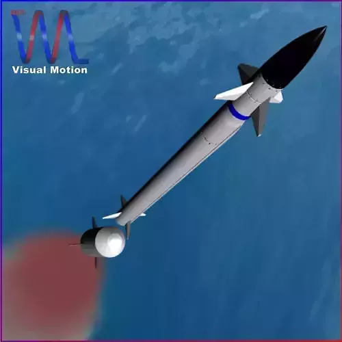 Barak 8 ER Missile Low-poly 3D model