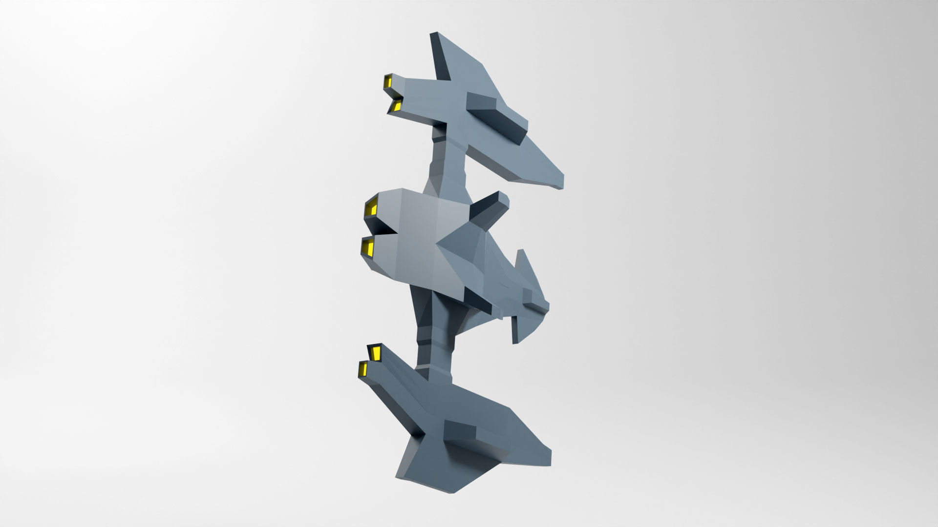 Craft Spaceship 3D Model Low-poly 3D model_16