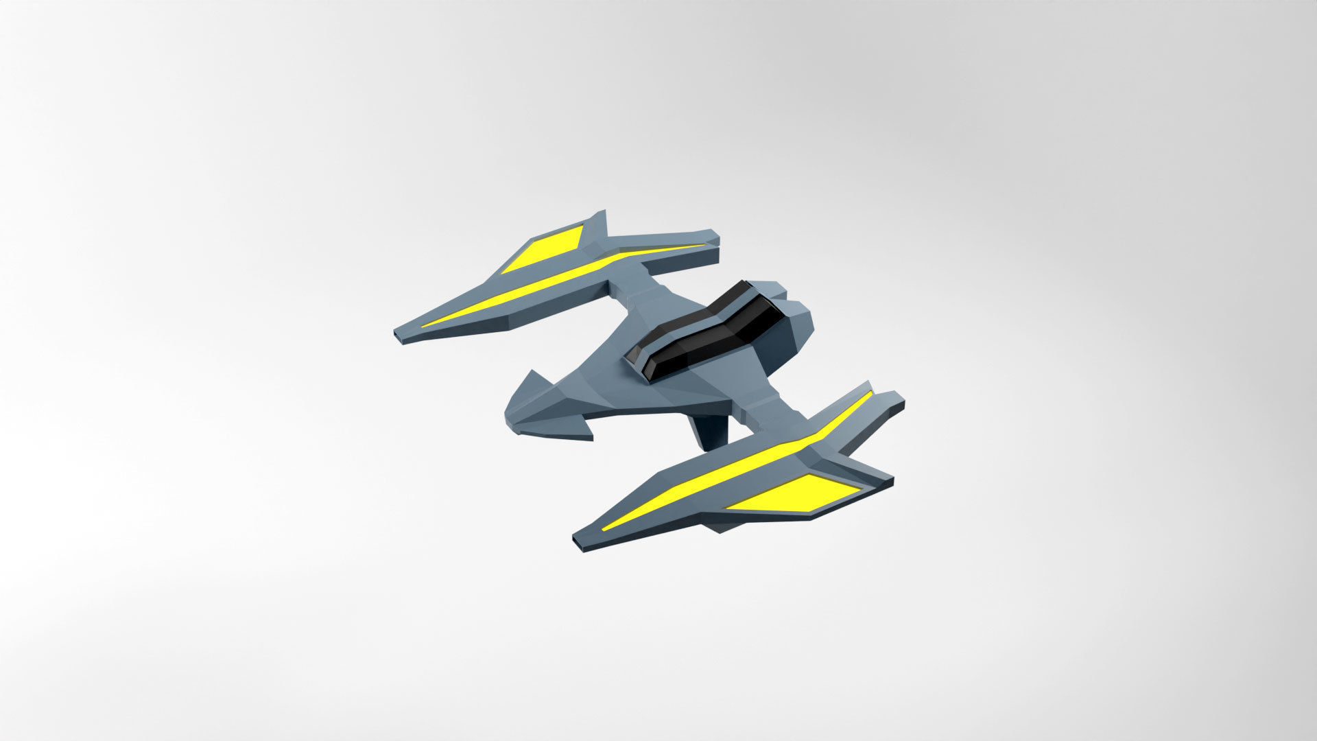 Craft Spaceship 3D Model Low-poly 3D model_6