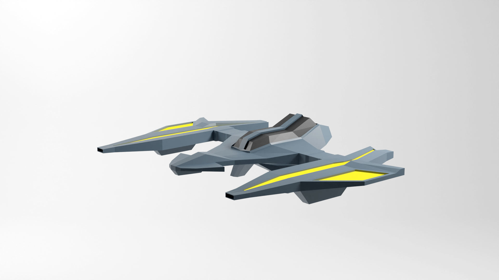 Craft Spaceship 3D Model Low-poly 3D model_7
