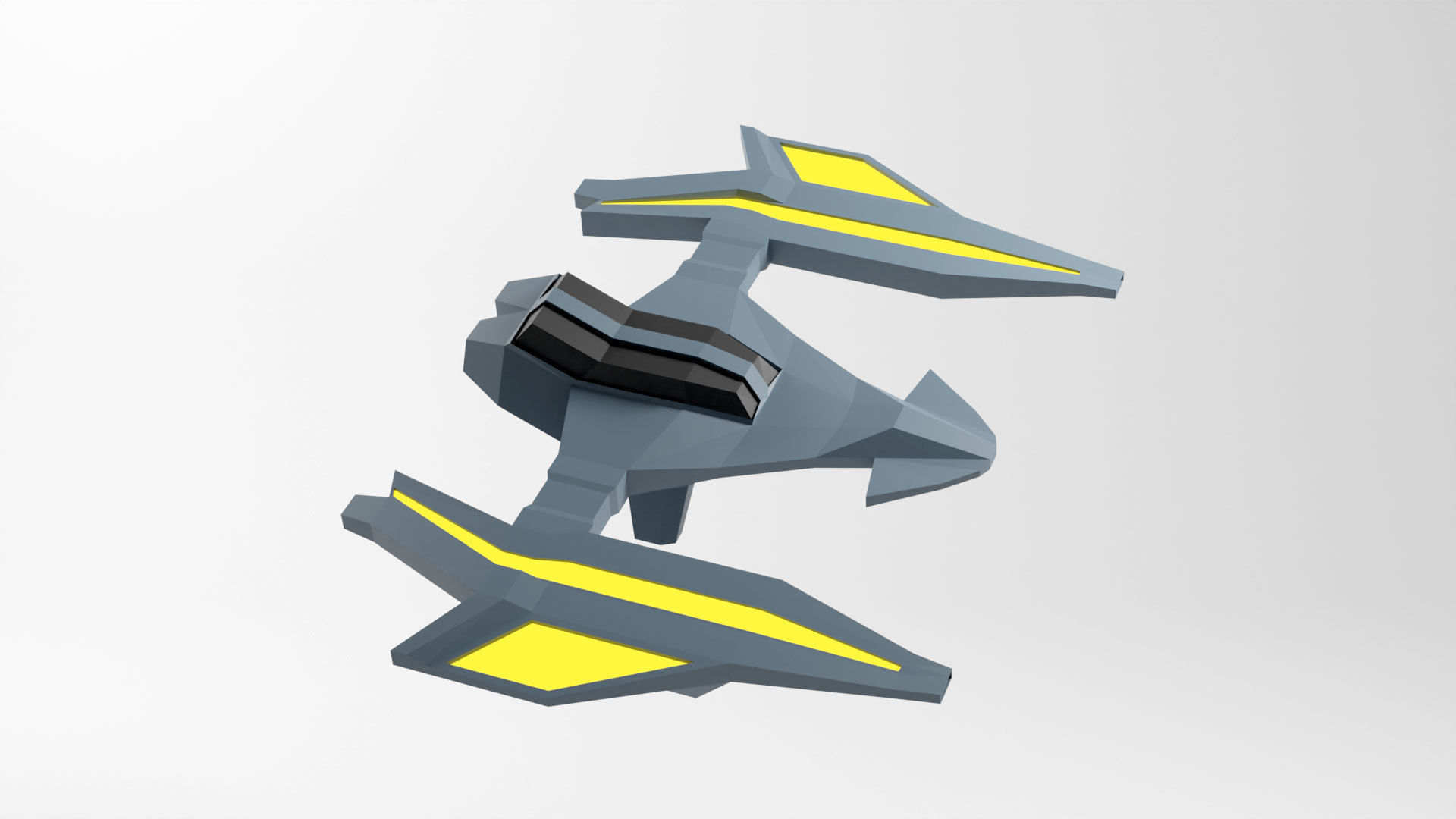 Craft Spaceship 3D Model Low-poly 3D model_14