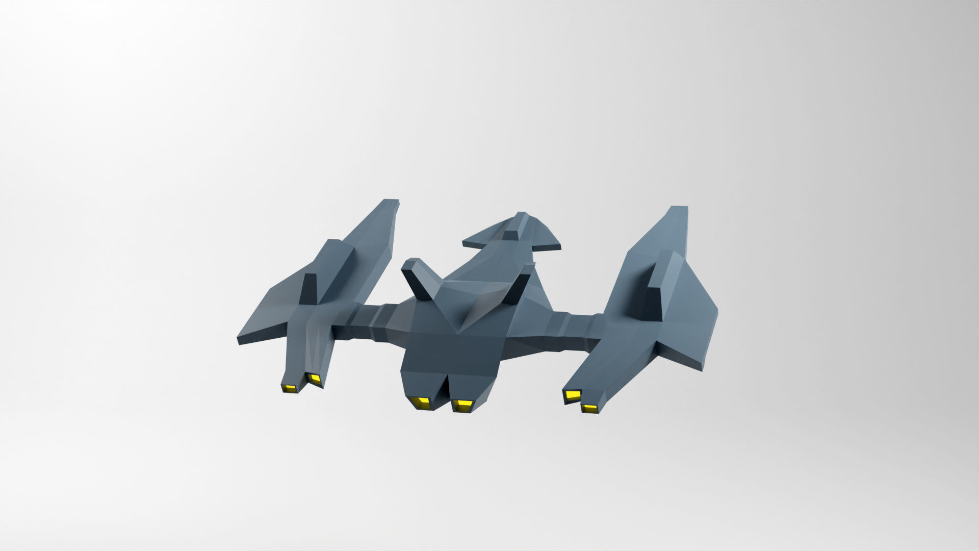 Craft Spaceship 3D Model Low-poly 3D model_17