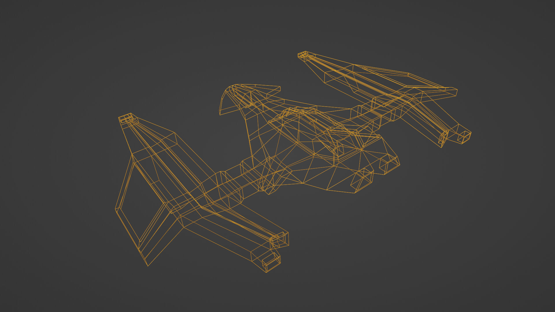 Craft Spaceship 3D Model Low-poly 3D model_25