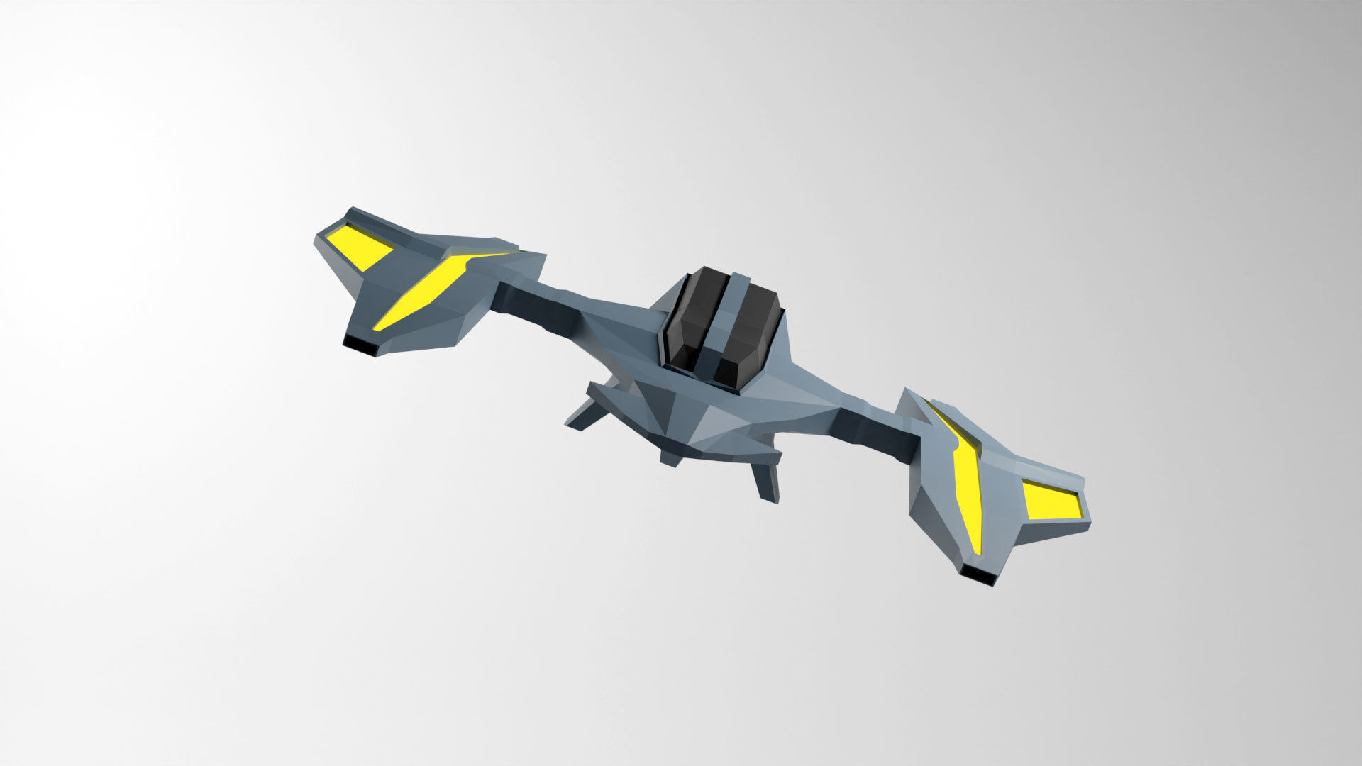 Craft Spaceship 3D Model Low-poly 3D model_10