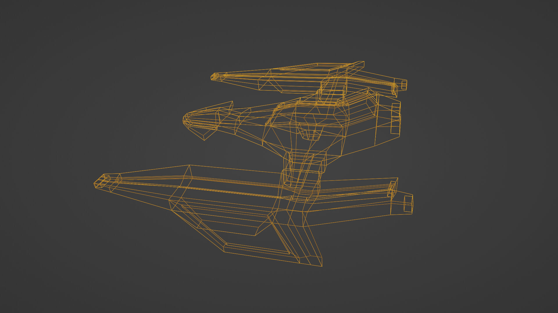 Craft Spaceship 3D Model Low-poly 3D model_23