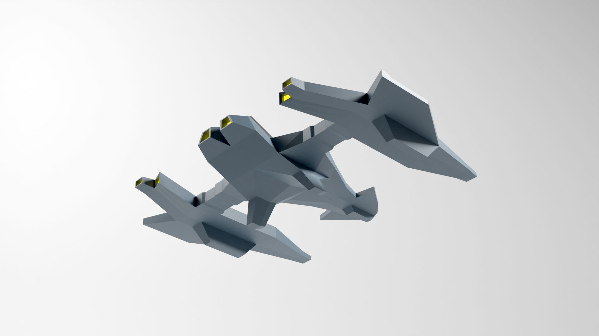 Craft Spaceship 3D Model Low-poly 3D model_11