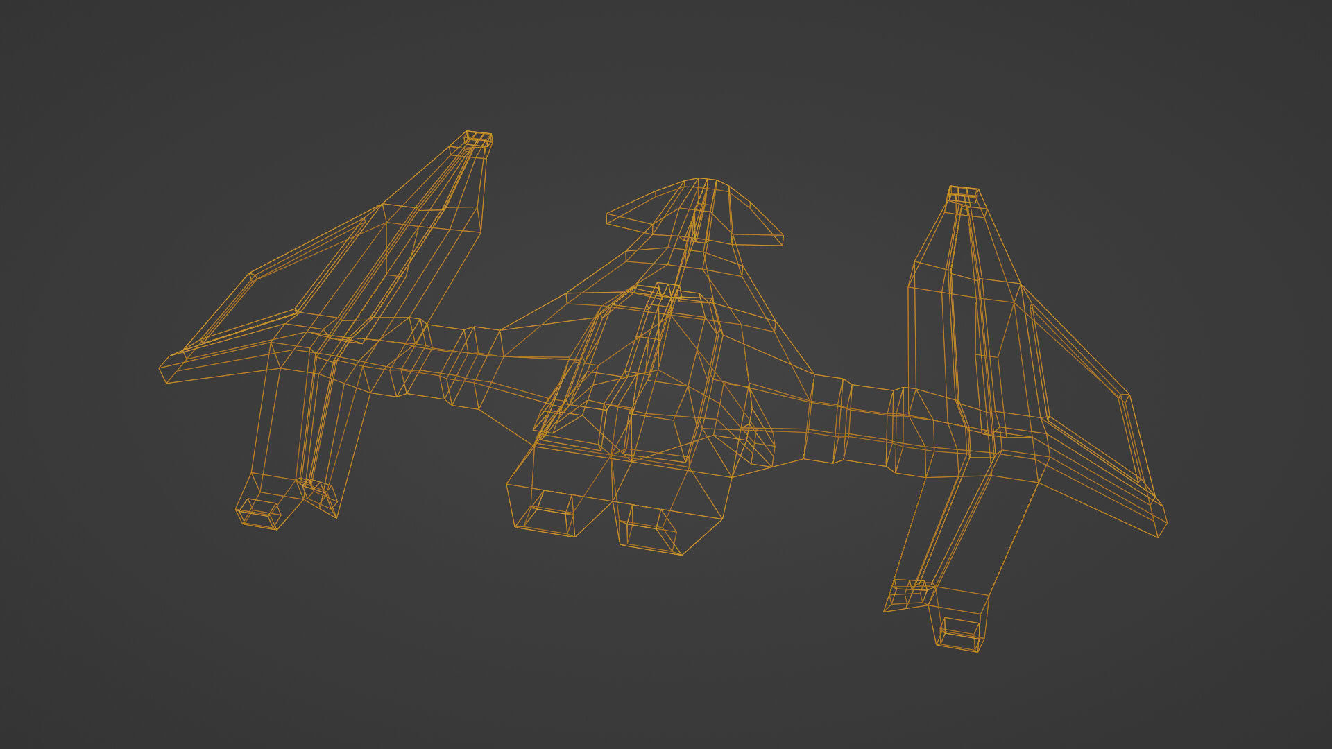 Craft Spaceship 3D Model Low-poly 3D model_26