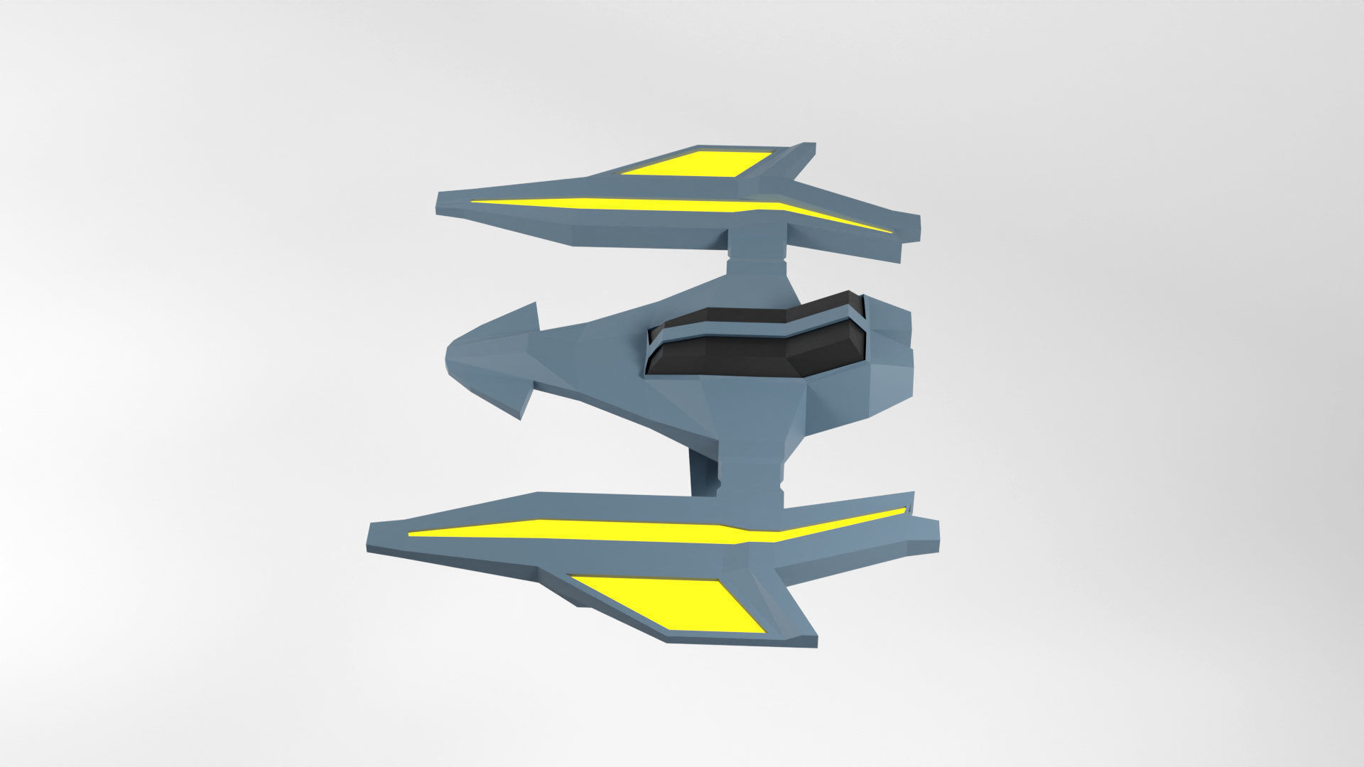 Craft Spaceship 3D Model Low-poly 3D model_4