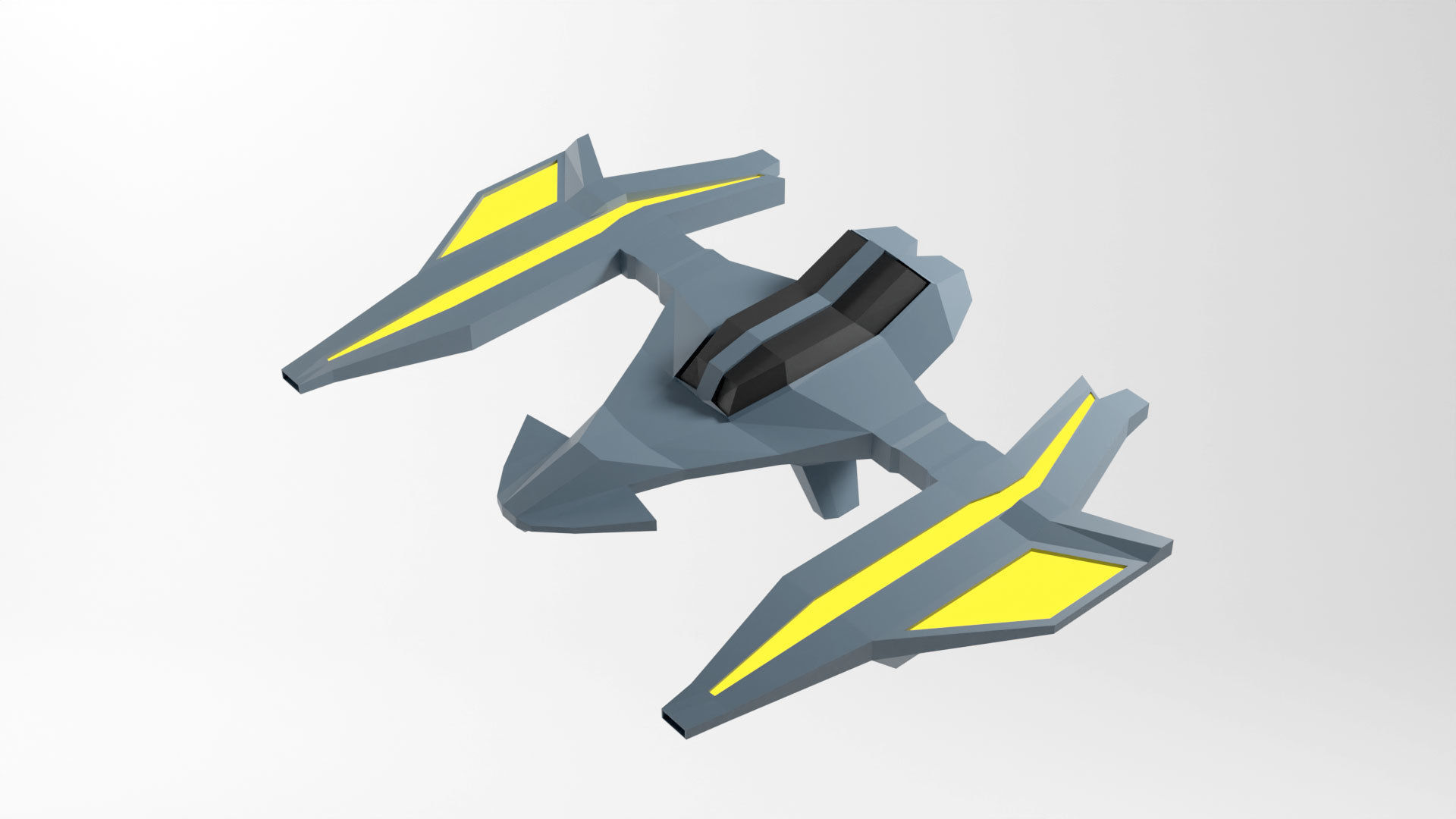 Craft Spaceship 3D Model Low-poly 3D model_8