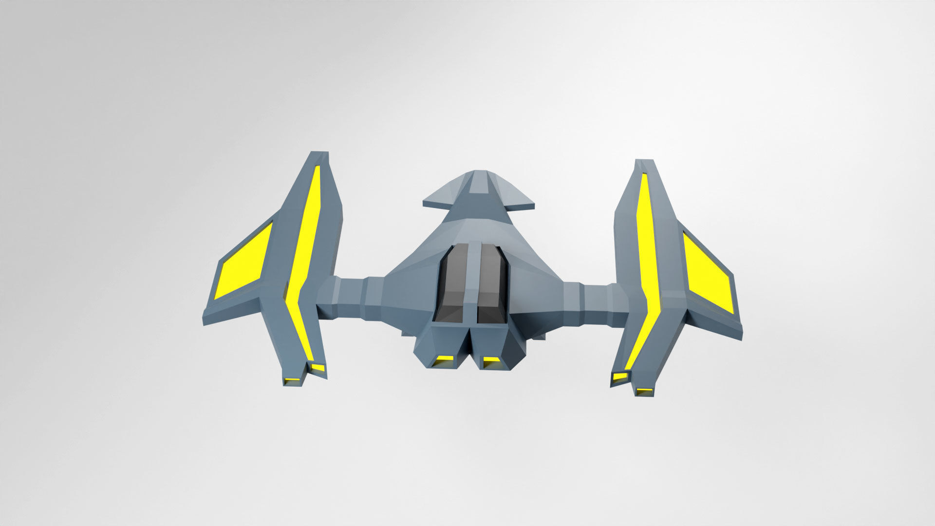 Craft Spaceship 3D Model Low-poly 3D model_5