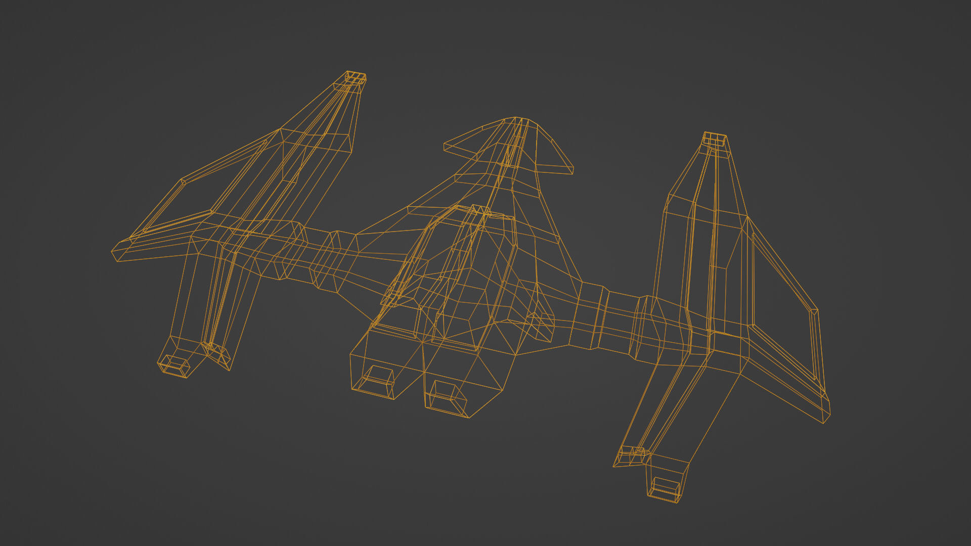 Craft Spaceship 3D Model Low-poly 3D model_28