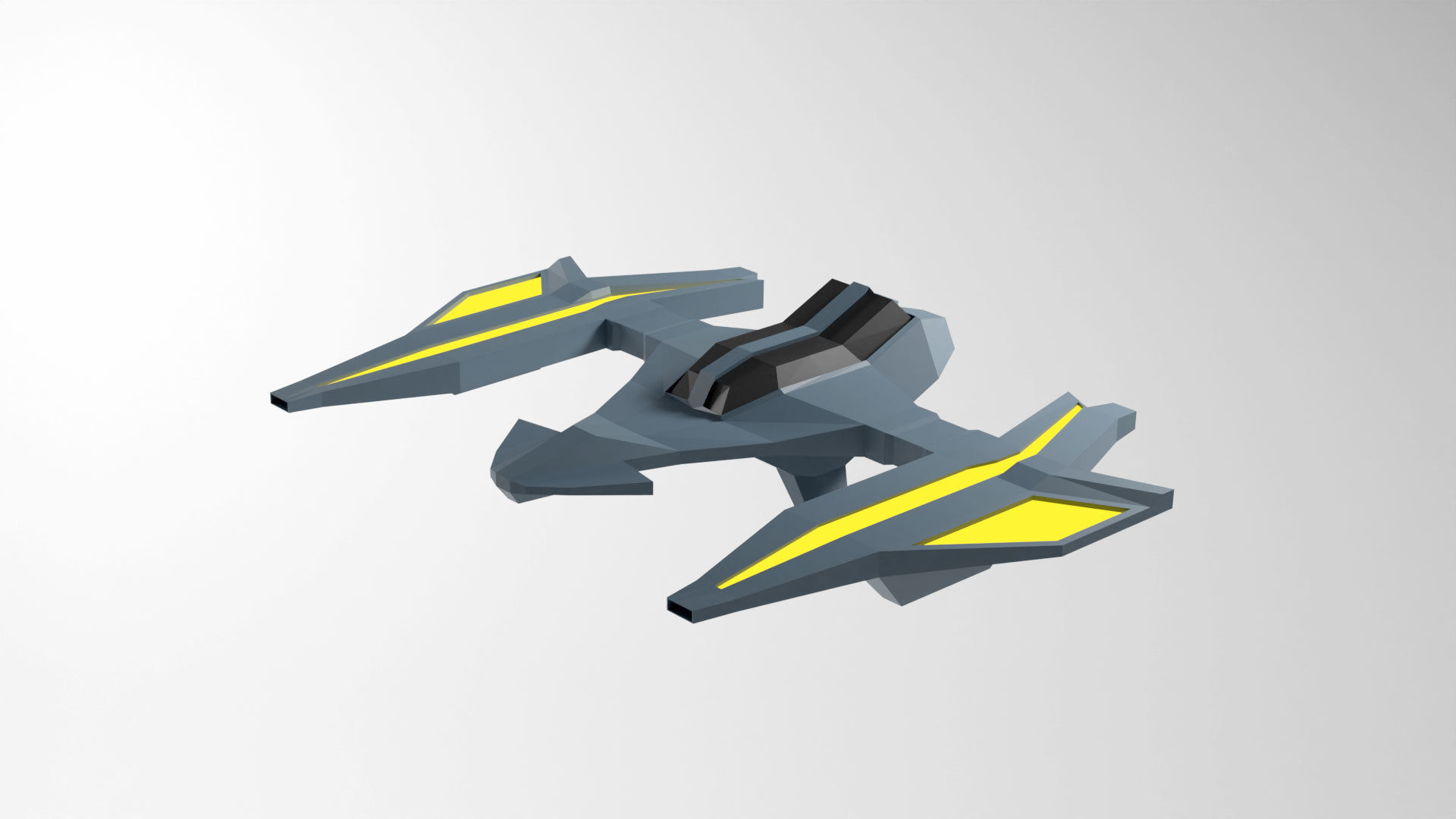 Craft Spaceship 3D Model Low-poly 3D model_9