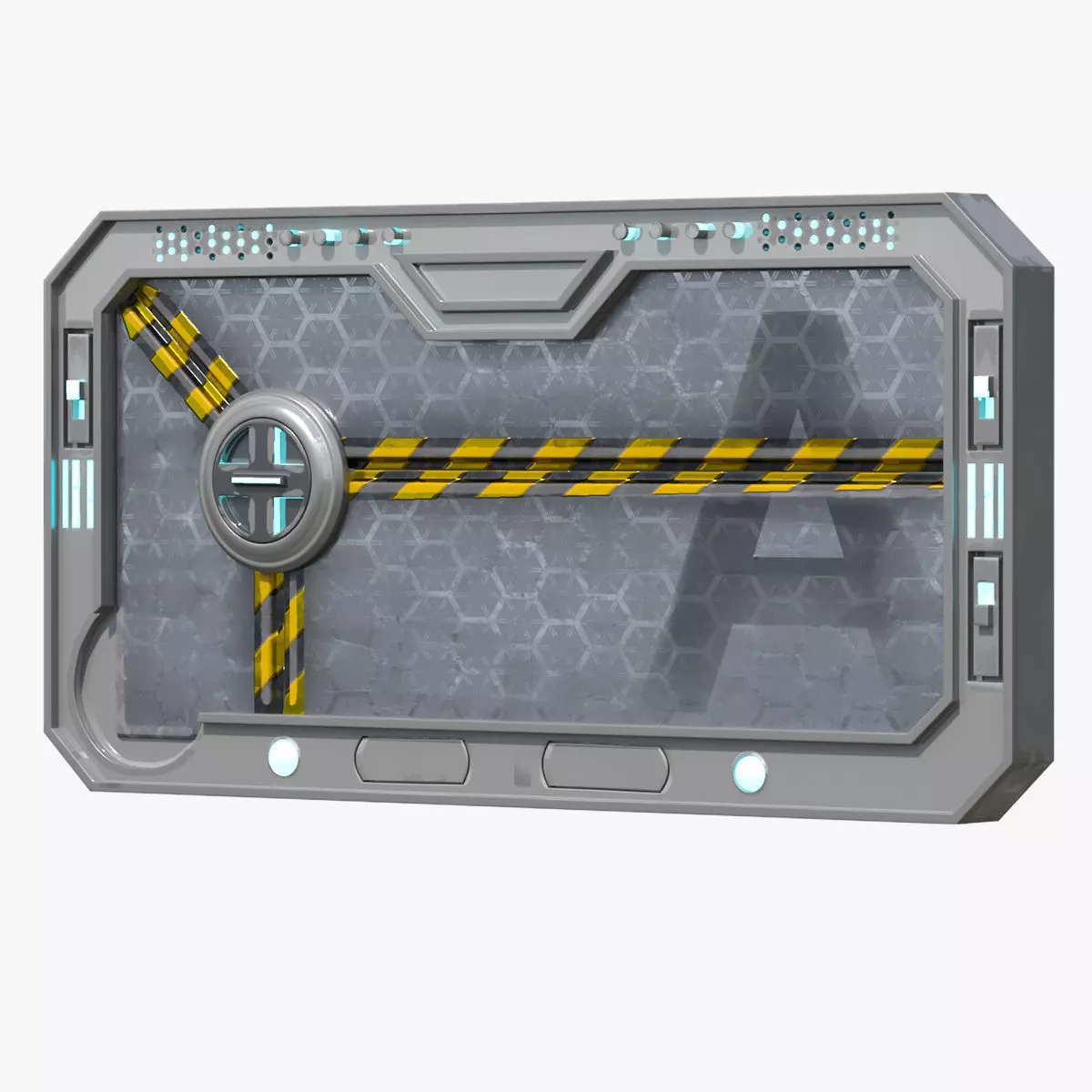 Animated Sci-fi Gate T1 Low-poly 3D model