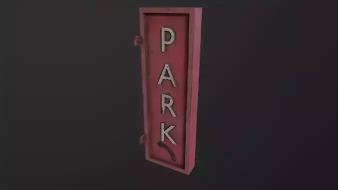 Parking sign 3D Model Low-poly 3D model