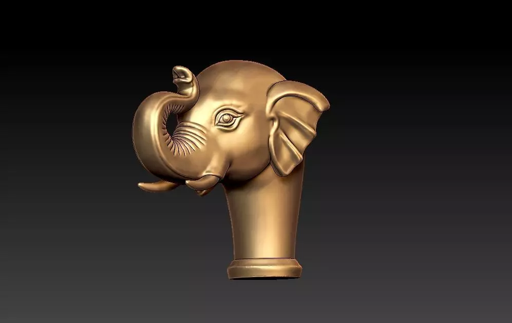 Elephant Head Model 3D print model_0