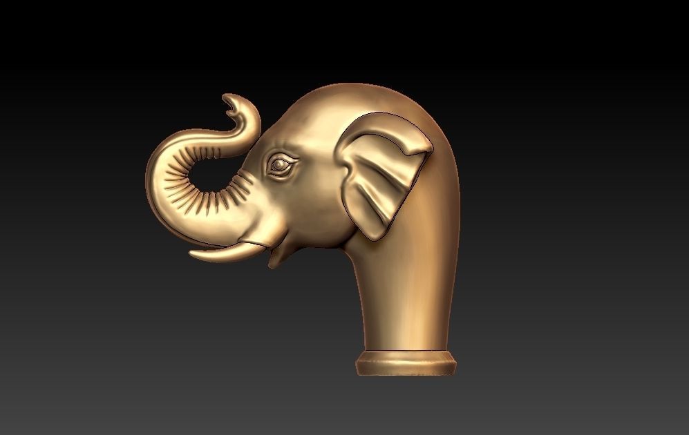 Elephant Head Model 3D print model_2
