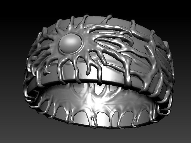 Spider ring 3D print model_1