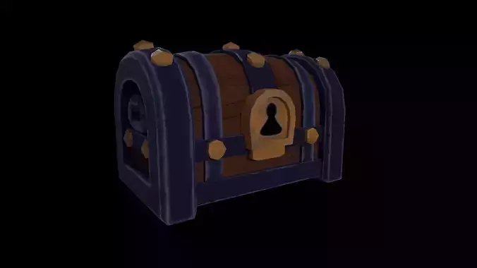 Chest Game Ready Low Poly PBR 3D Model