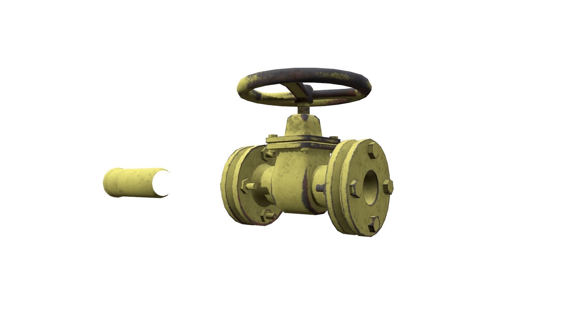 pipe set Low-poly 3D model_6