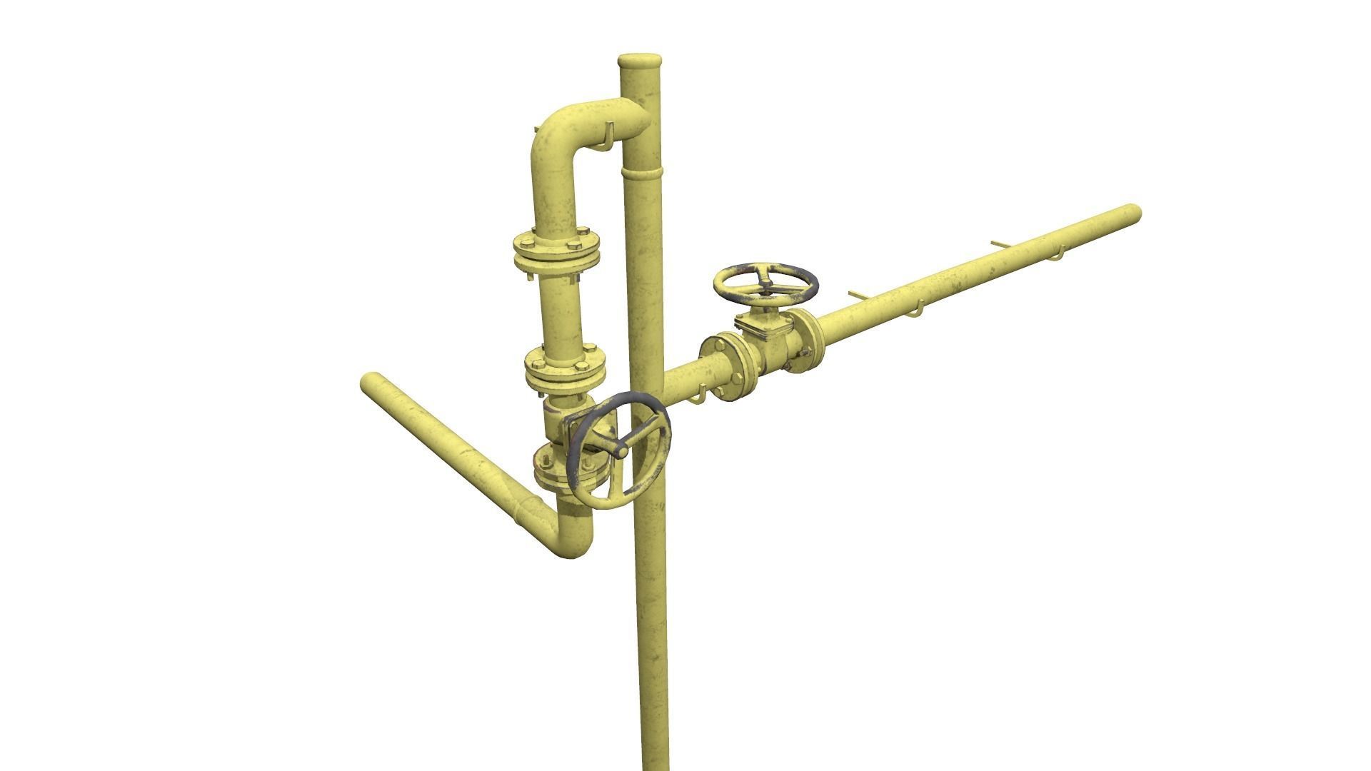 pipe set Low-poly 3D model_2