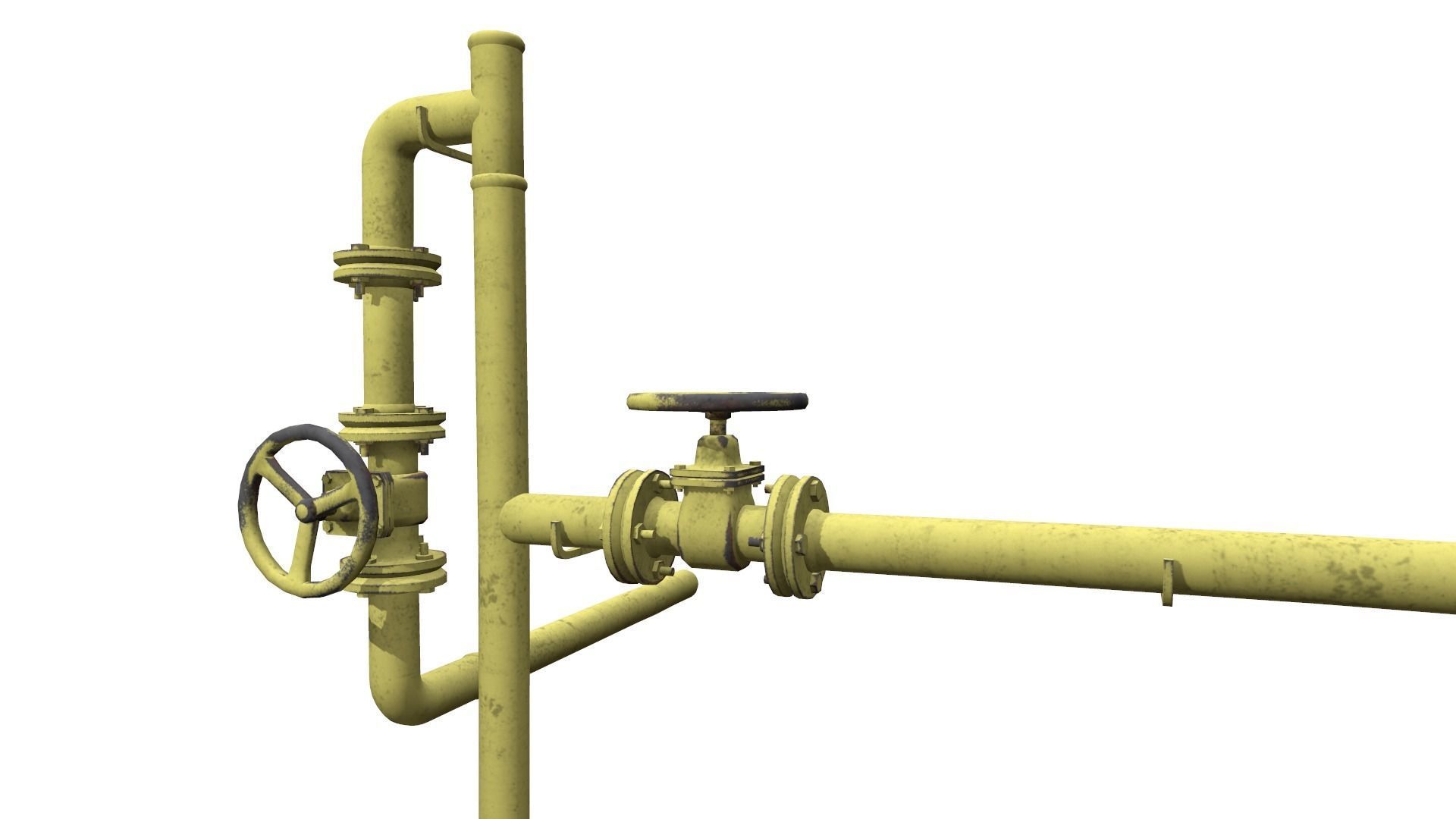 pipe set Low-poly 3D model_7