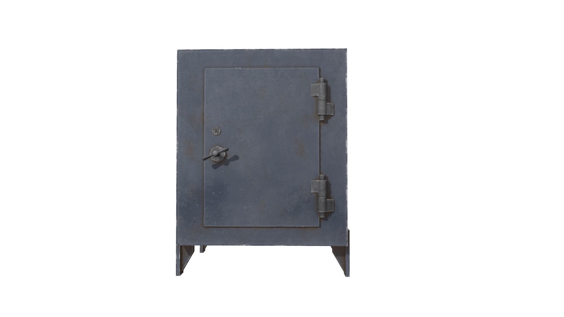  metal safe Low-poly 3D model_8
