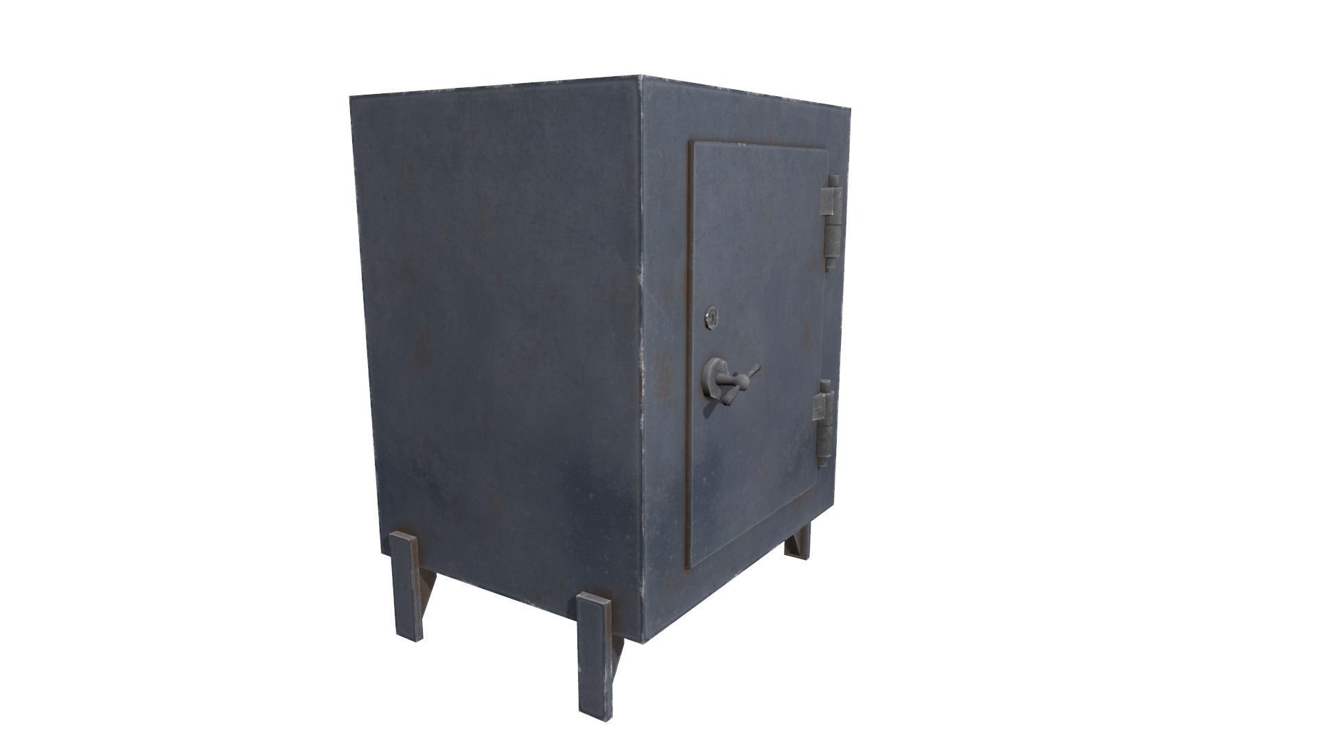  metal safe Low-poly 3D model_6