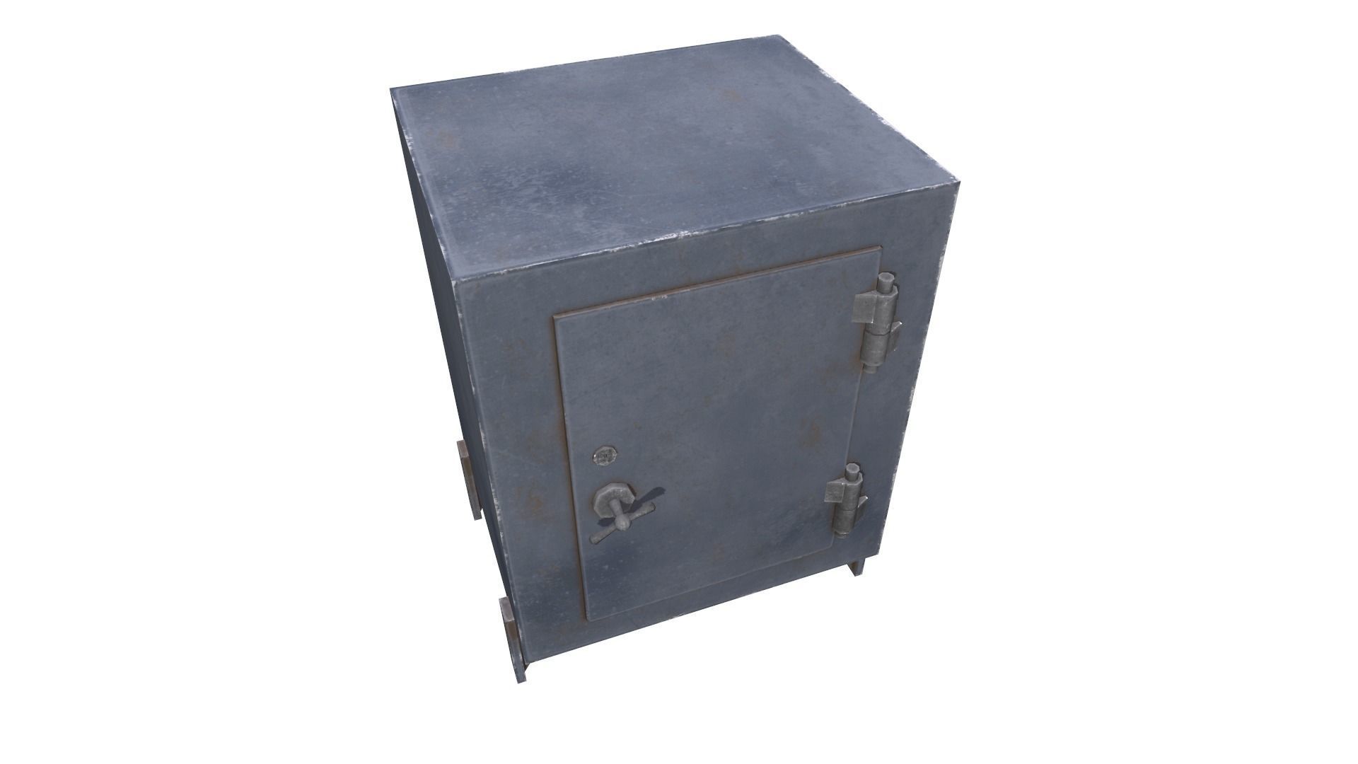  metal safe Low-poly 3D model_3