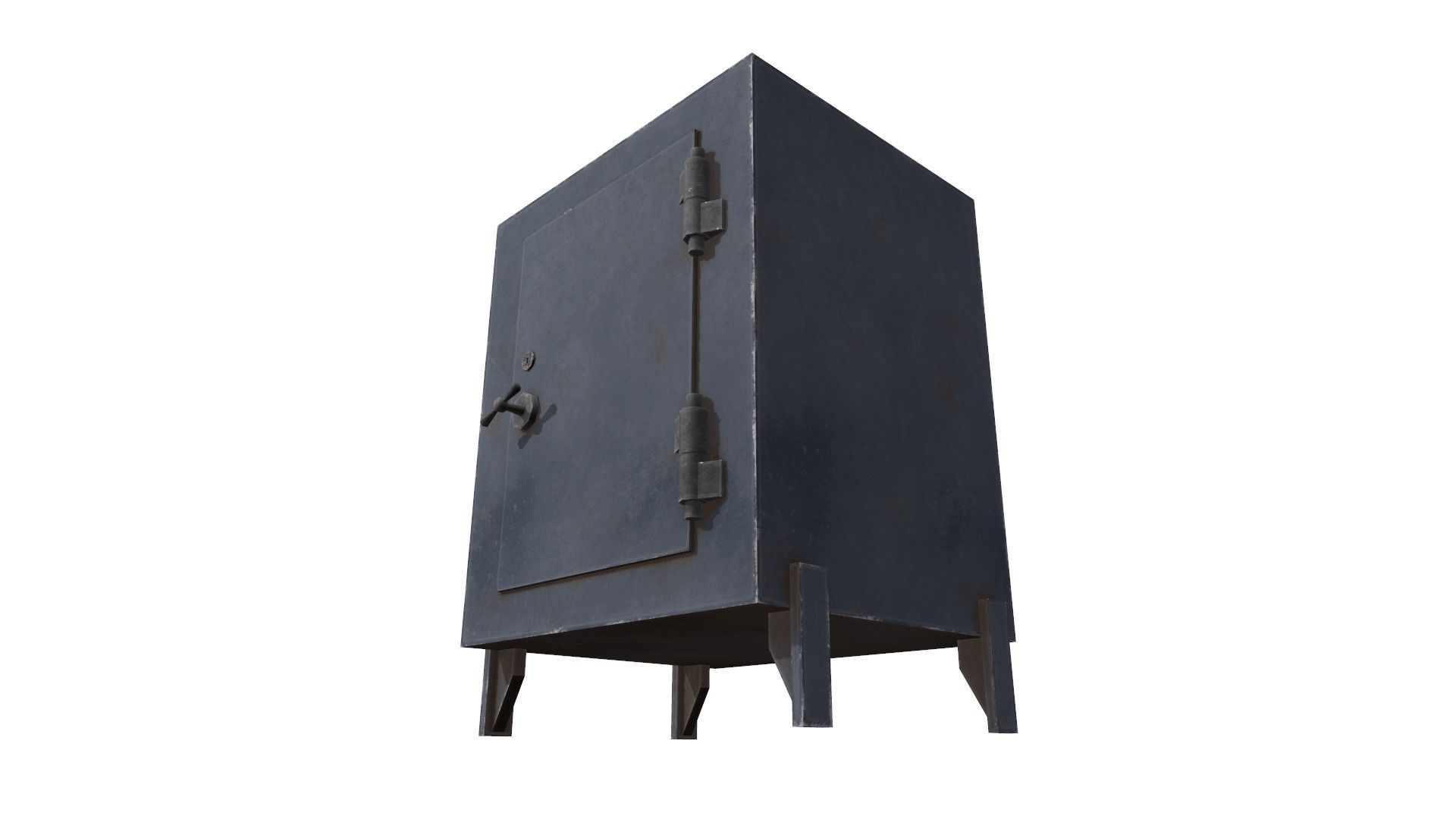  metal safe Low-poly 3D model_5