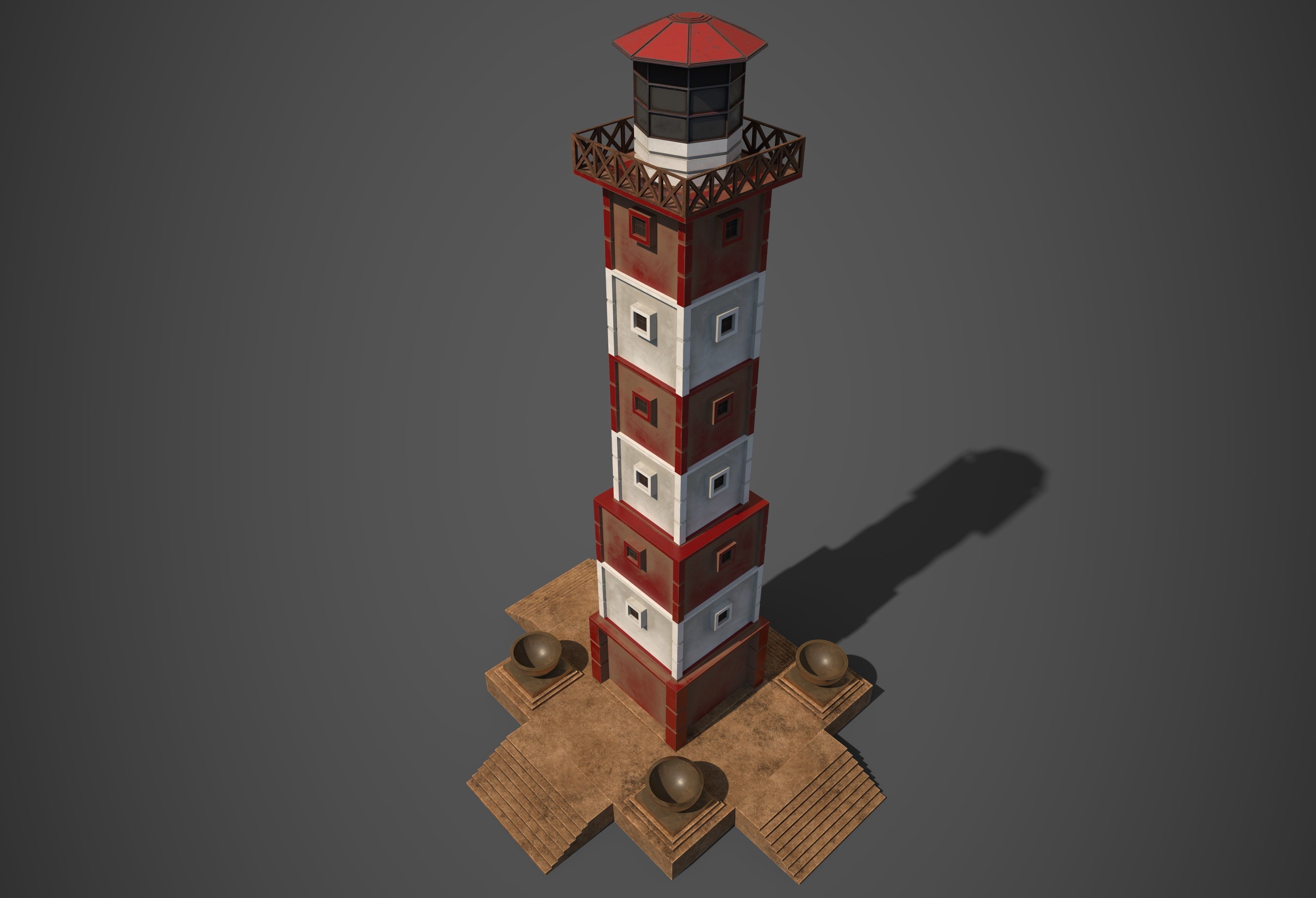 Light House Modular Kit Low-poly 3D model_2