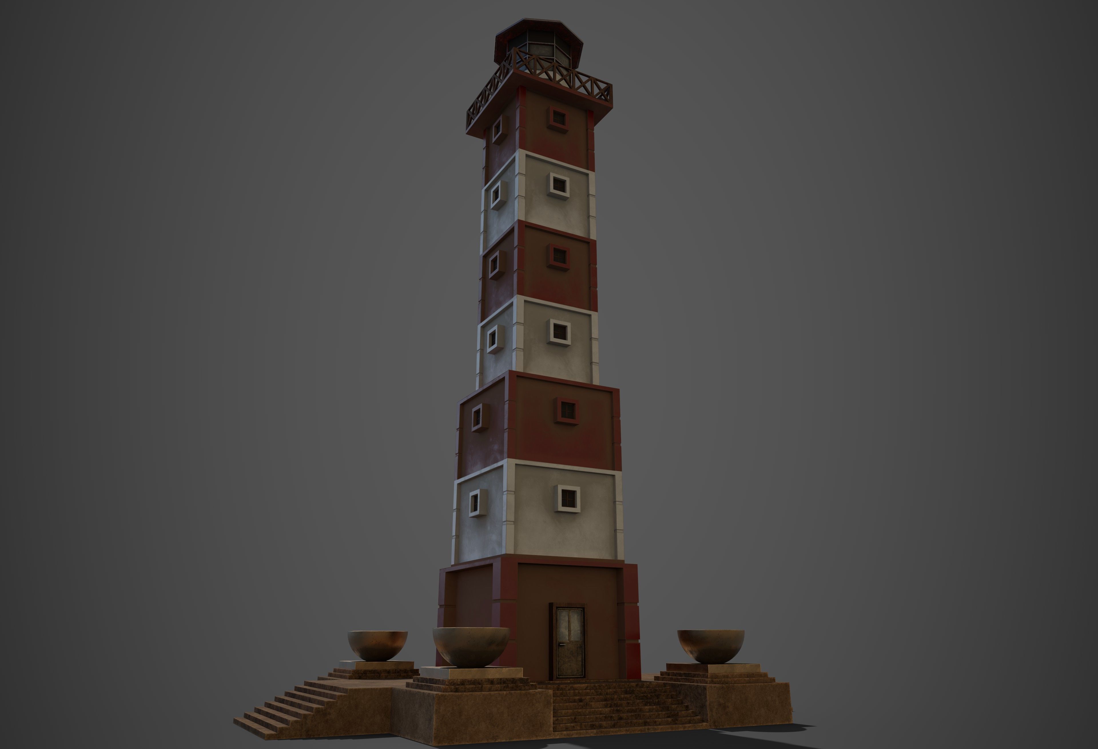 Light House Modular Kit Low-poly 3D model_3