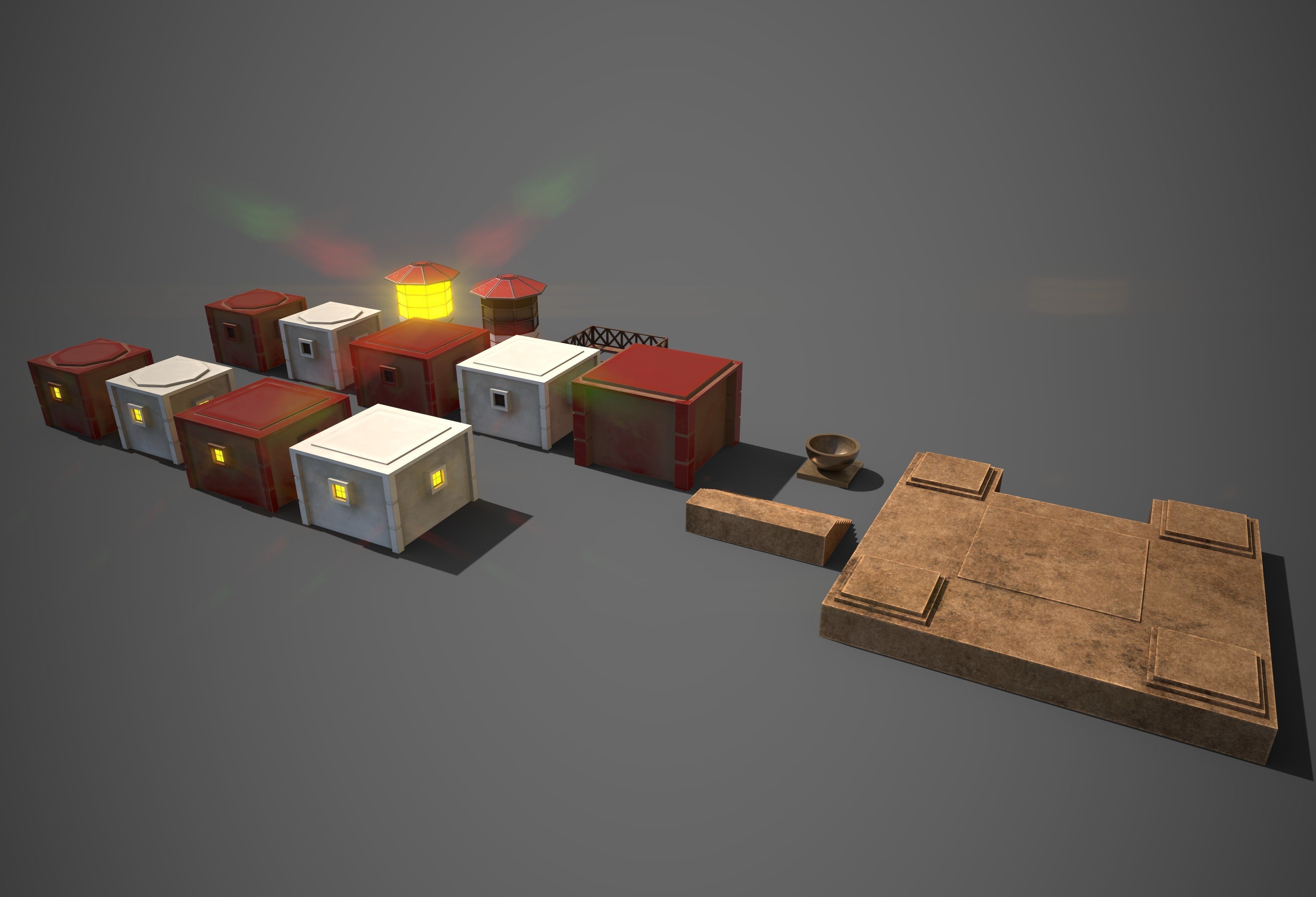 Light House Modular Kit Low-poly 3D model_9