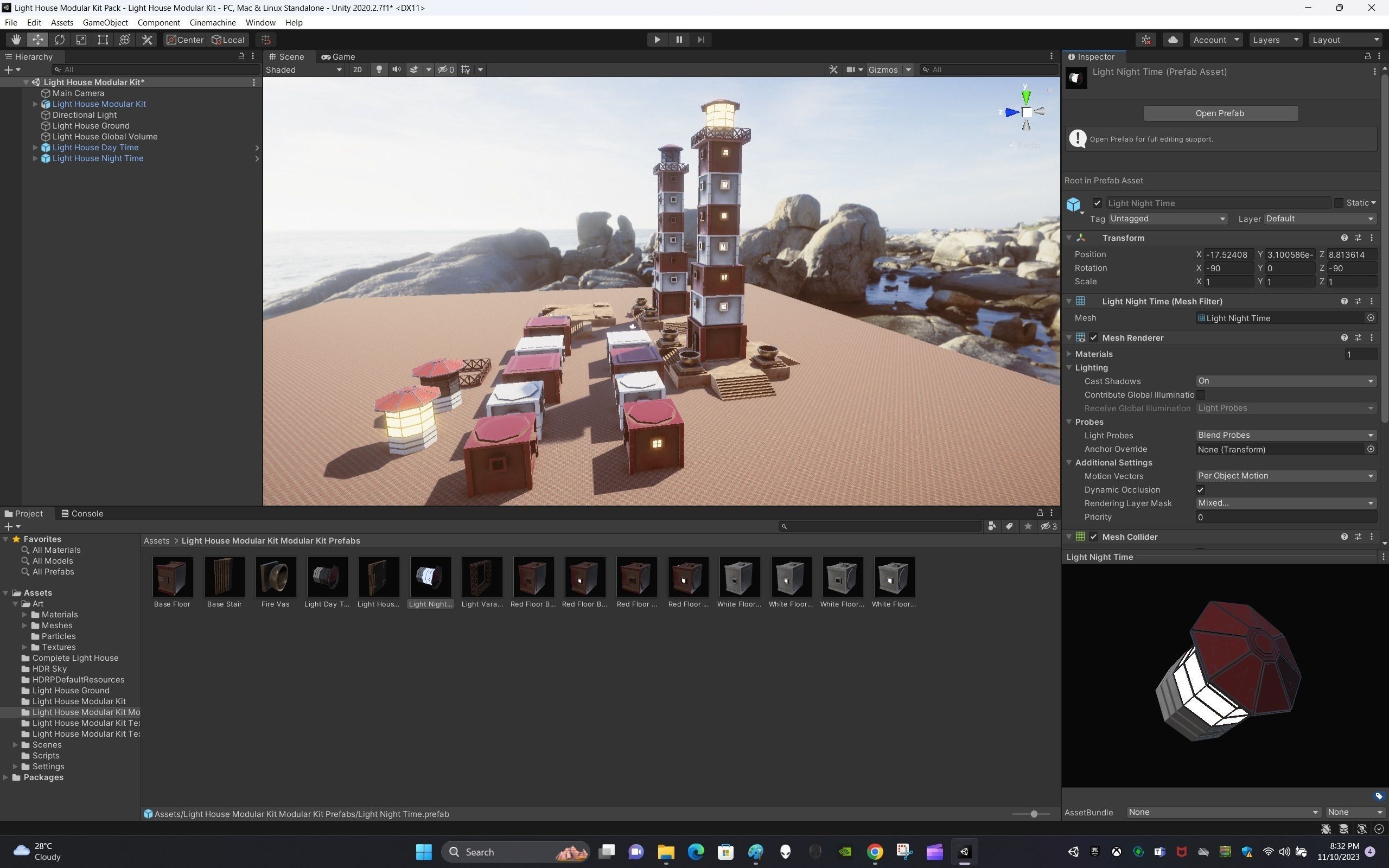 Light House Modular Kit Low-poly 3D model_15