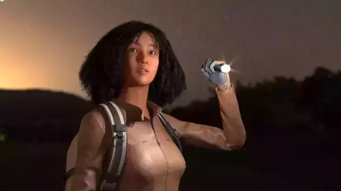 The Walker Anna Lowpoly Game ready Low-poly 3D model