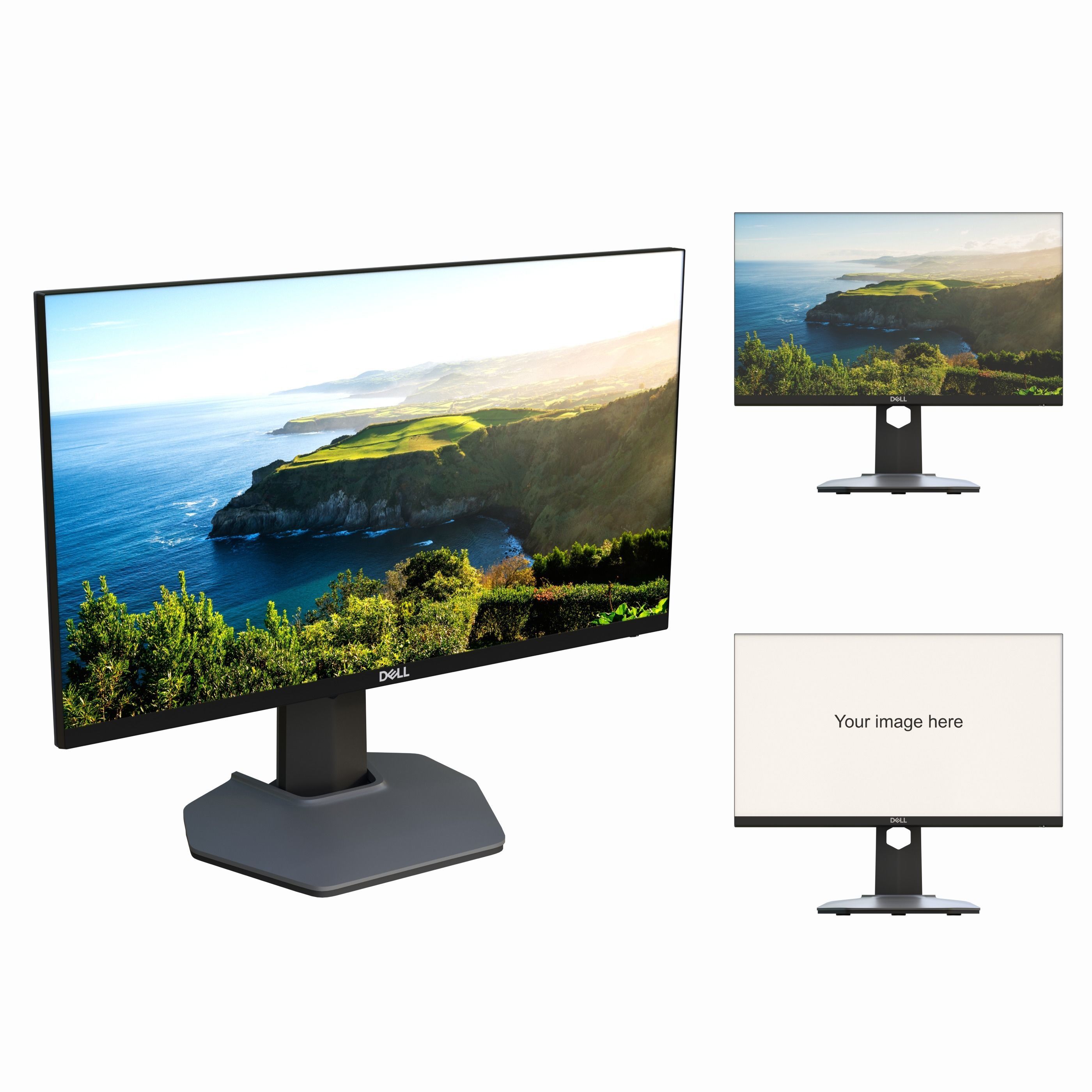 Monitor - Dell S2522HG Low-poly 3D model_1