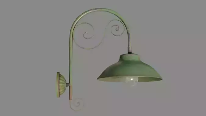 Vintage street light with bulb