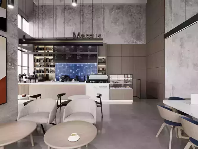 Marcus 21 Cafe by FGM 3D model