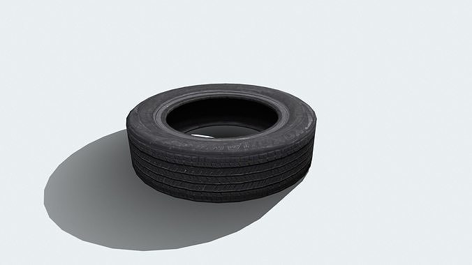 wheel Low-poly 3D model 2