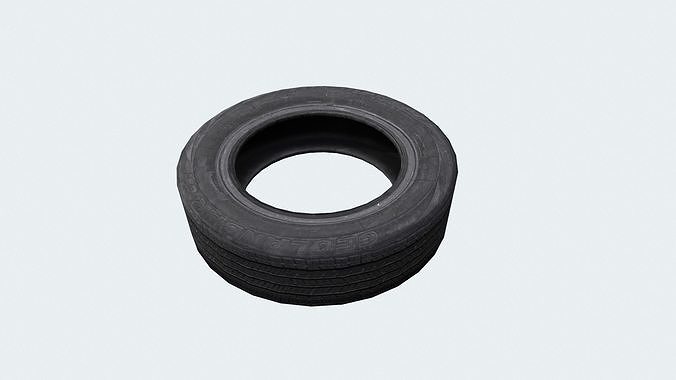 wheel Low-poly 3D model 7