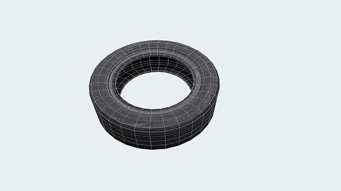 wheel Low-poly 3D model 6