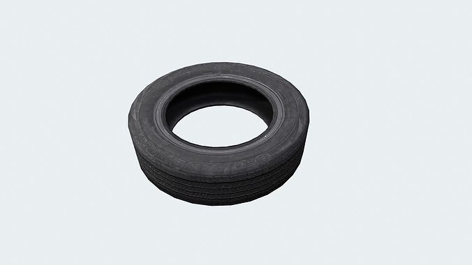 wheel Low-poly 3D model 5