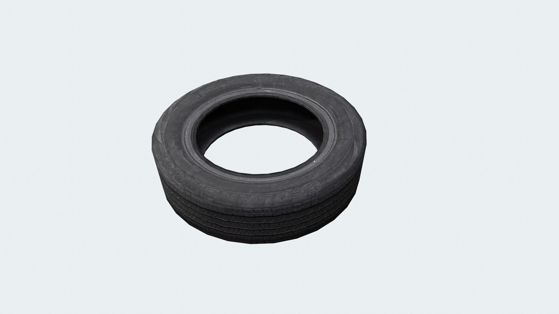 wheel Low-poly 3D model_5