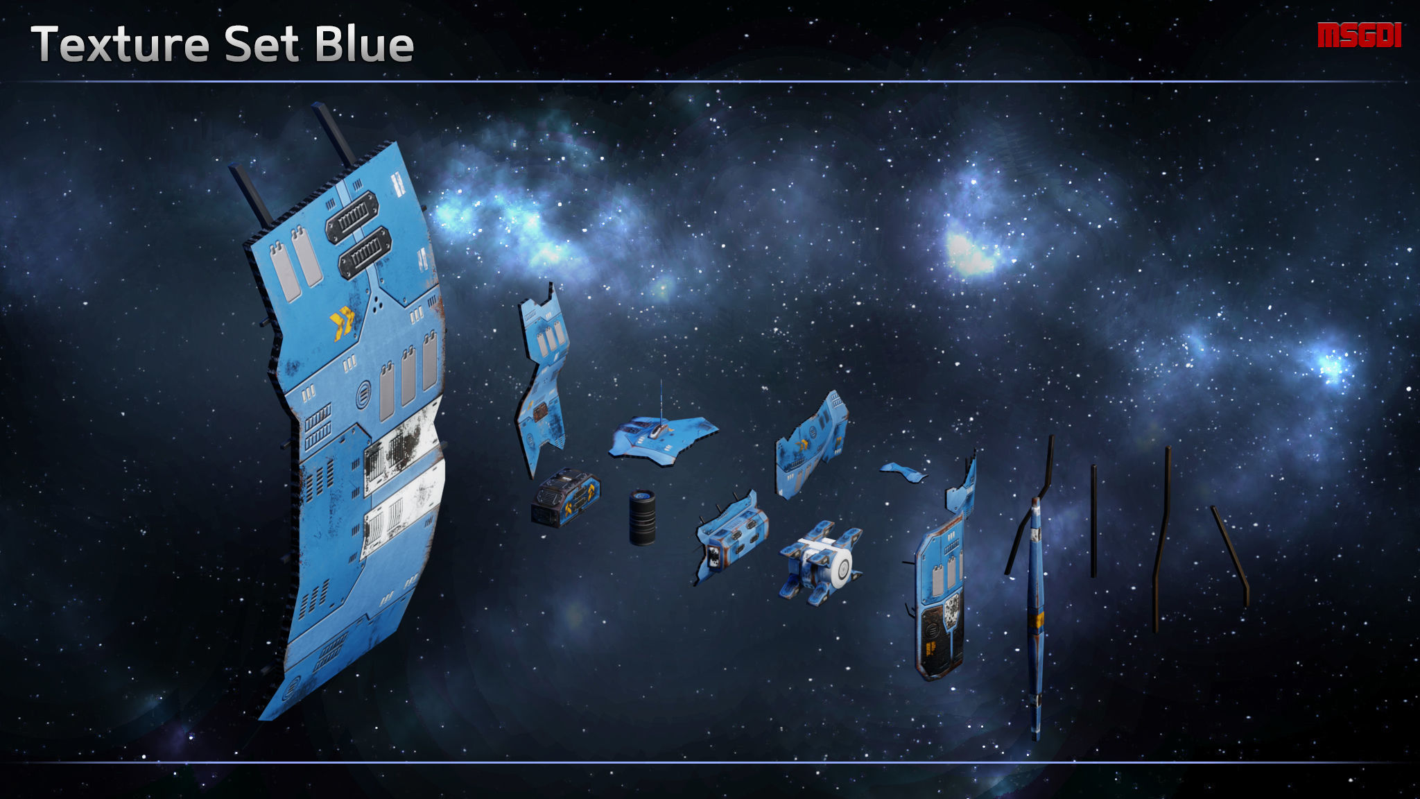 Spaceship Shipwrecks Low-poly 3D model_6