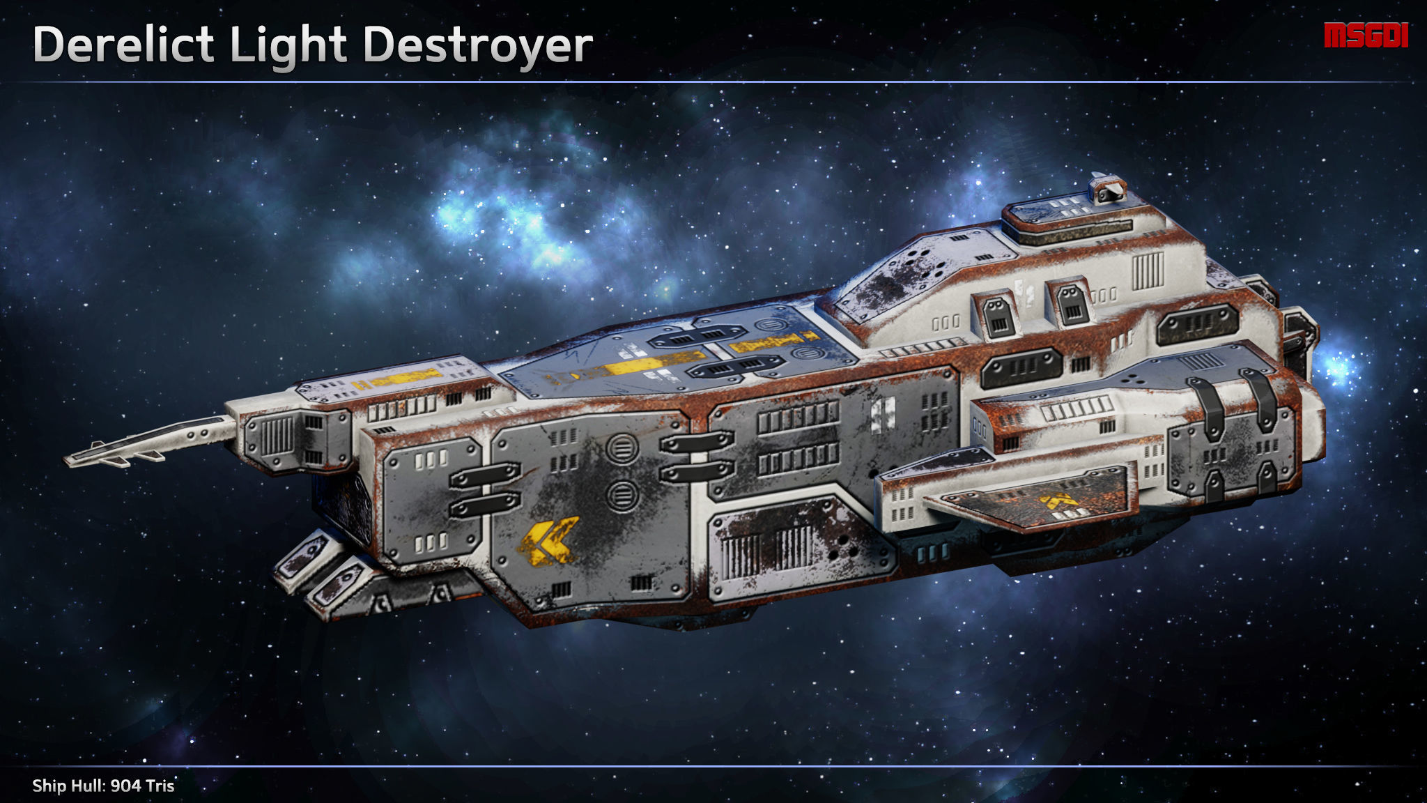 Spaceship Shipwrecks Low-poly 3D model_3