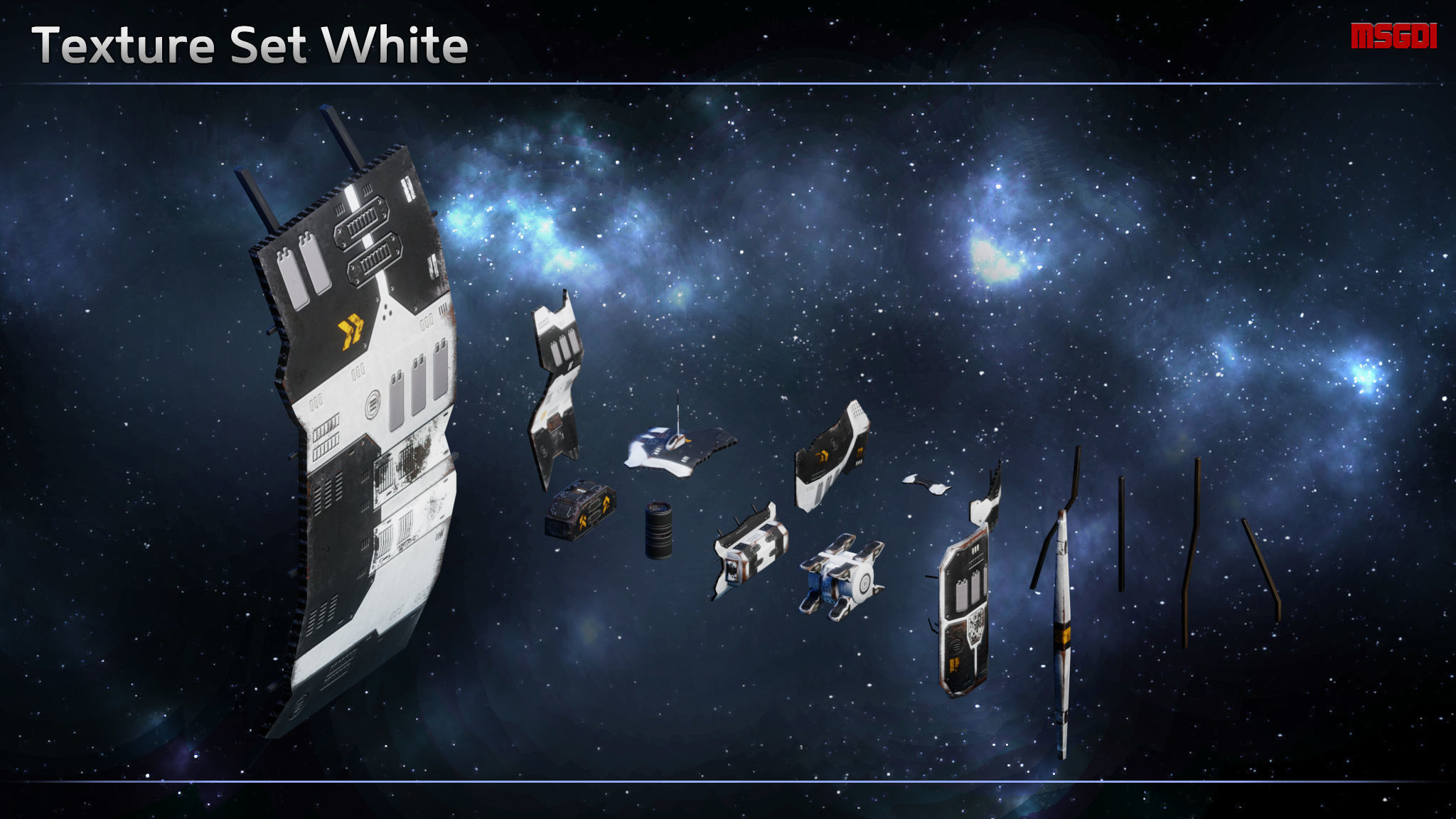 Spaceship Shipwrecks Low-poly 3D model_10