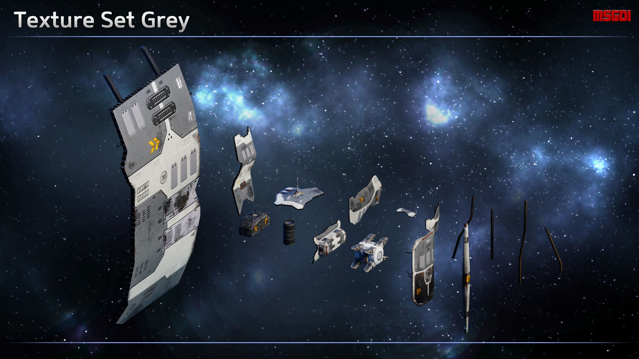 Spaceship Shipwrecks Low-poly 3D model_8