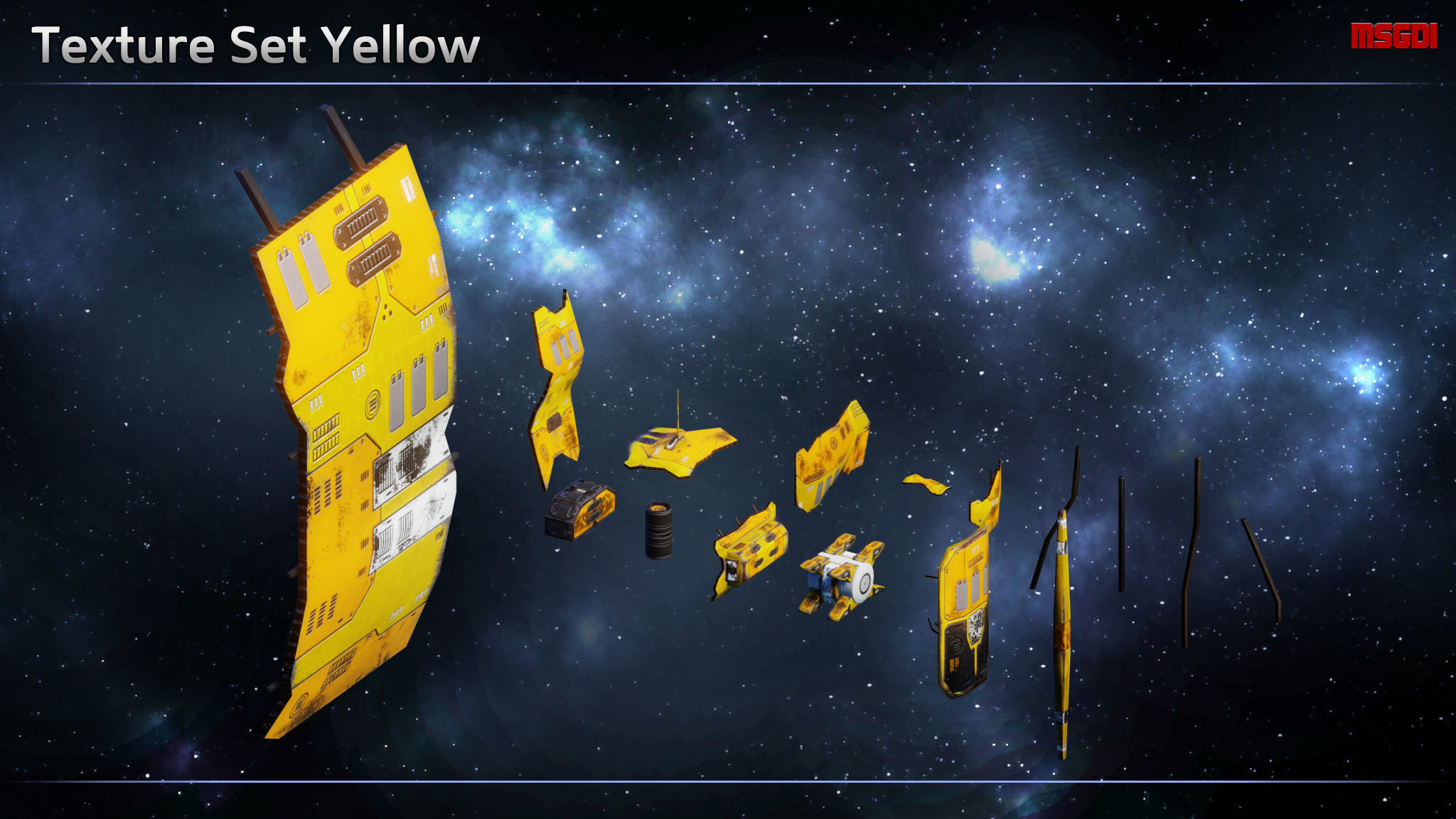 Spaceship Shipwrecks Low-poly 3D model_11