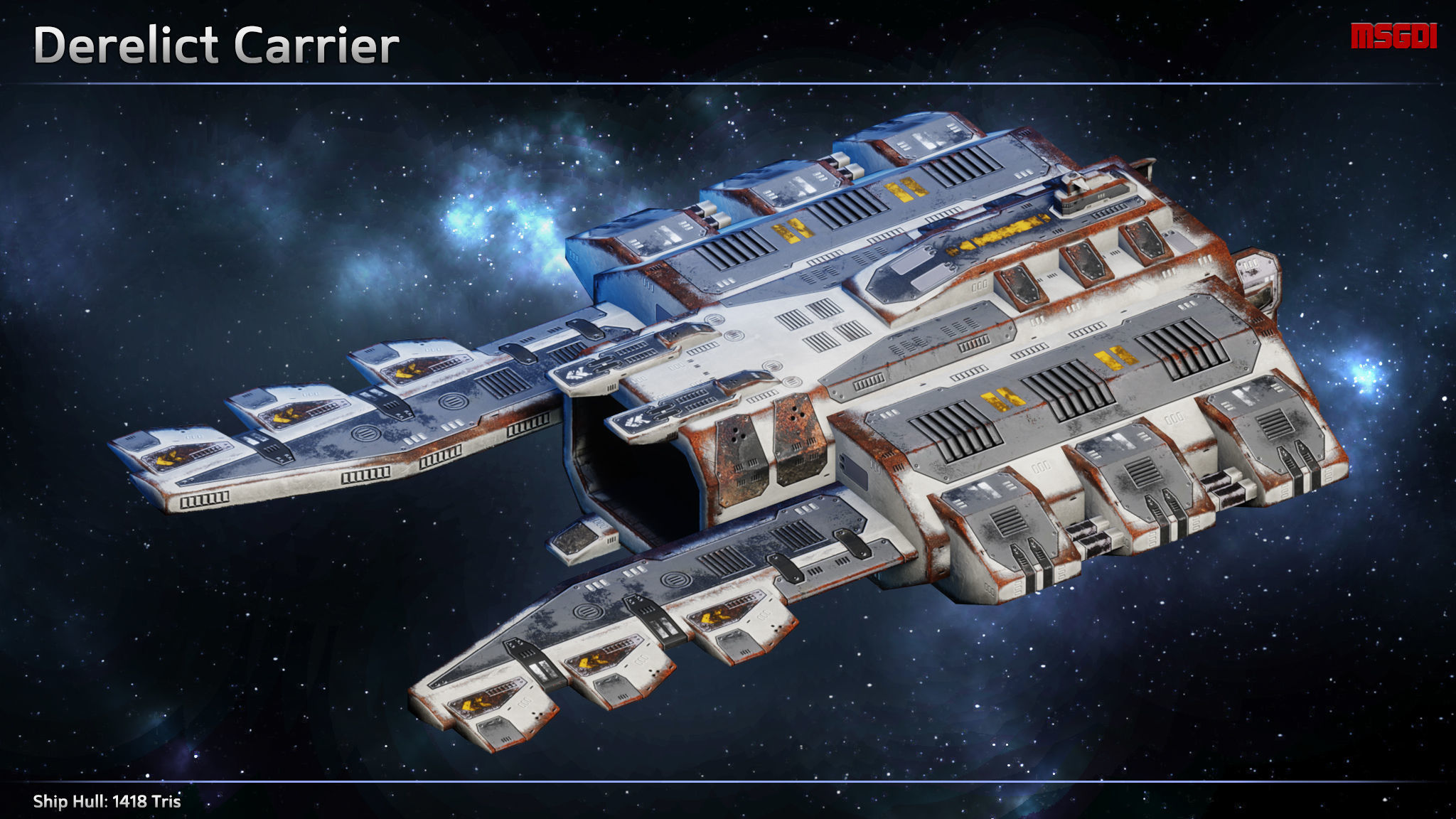 Spaceship Shipwrecks Low-poly 3D model_2