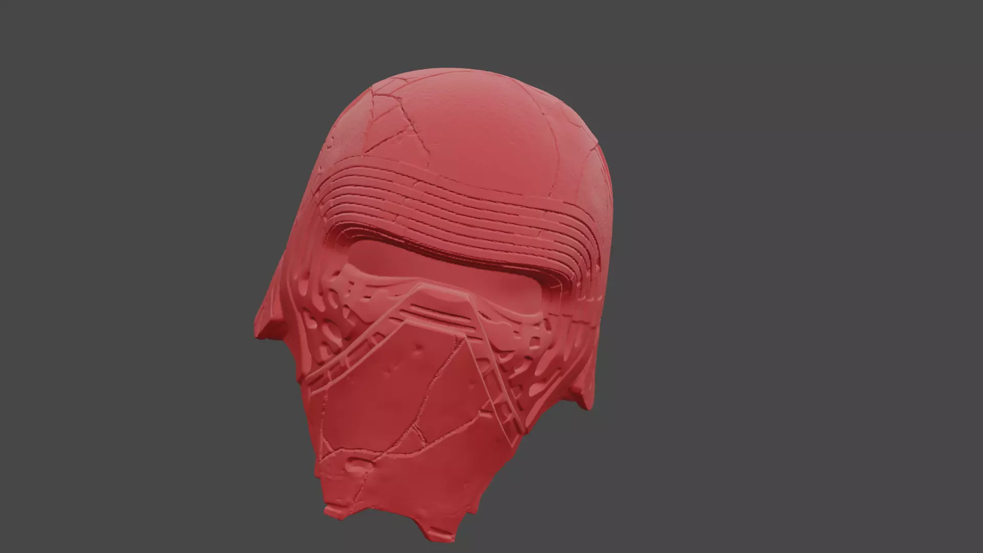 Kylo Ren Star Wars mask sculpt for custom figure 3D print model