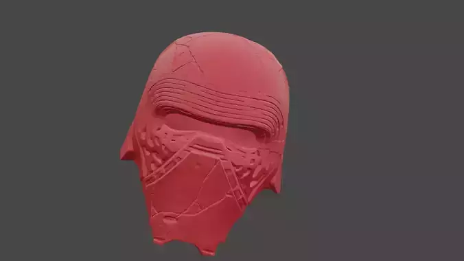 Kylo Ren Star Wars mask sculpt for custom figure